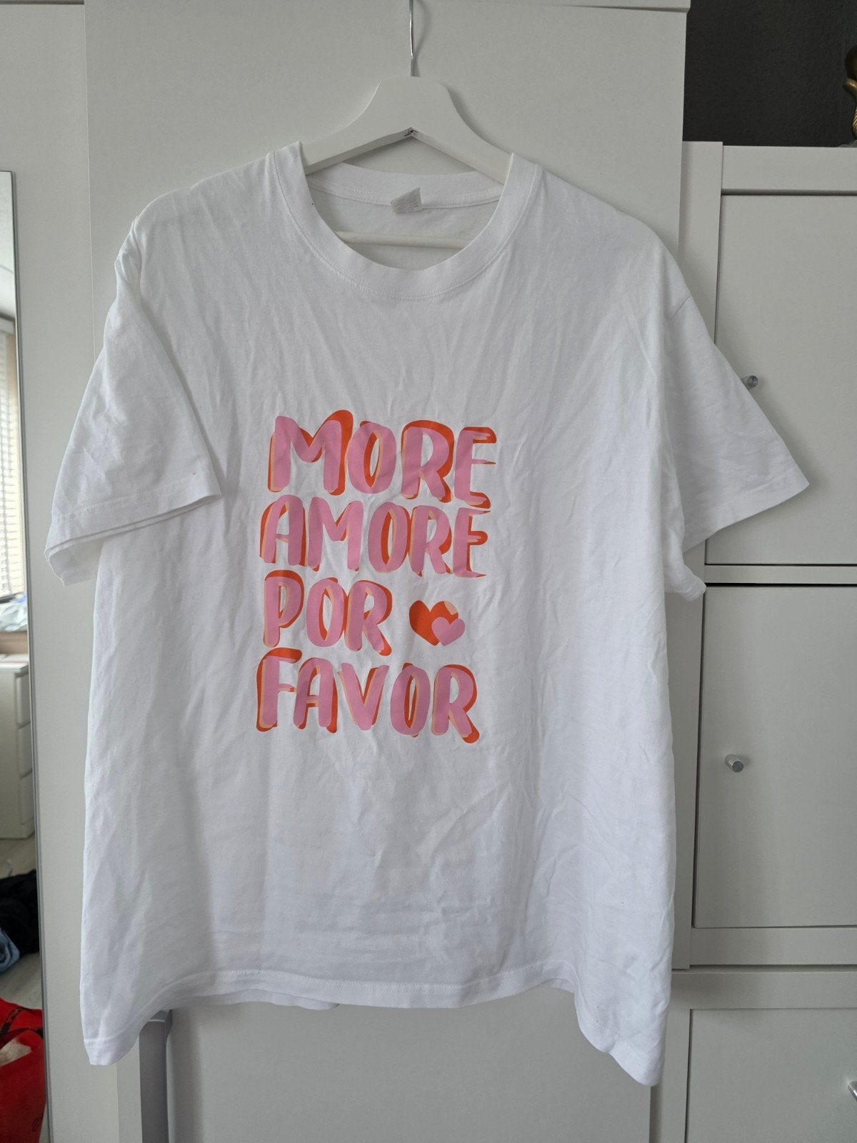 T-shirt katoen maat XXL, Ophalen of Verzenden, Zo goed als nieuw, Wit, Korte mouw