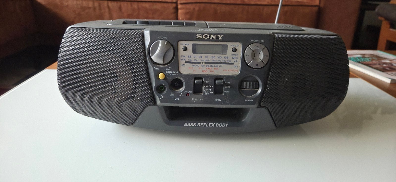Sony CFD-V21L CD Radio Cassette Recorder, Audio, Tv en Foto, Ophalen of Verzenden, Gebruikt, Radio, Met cd-speler