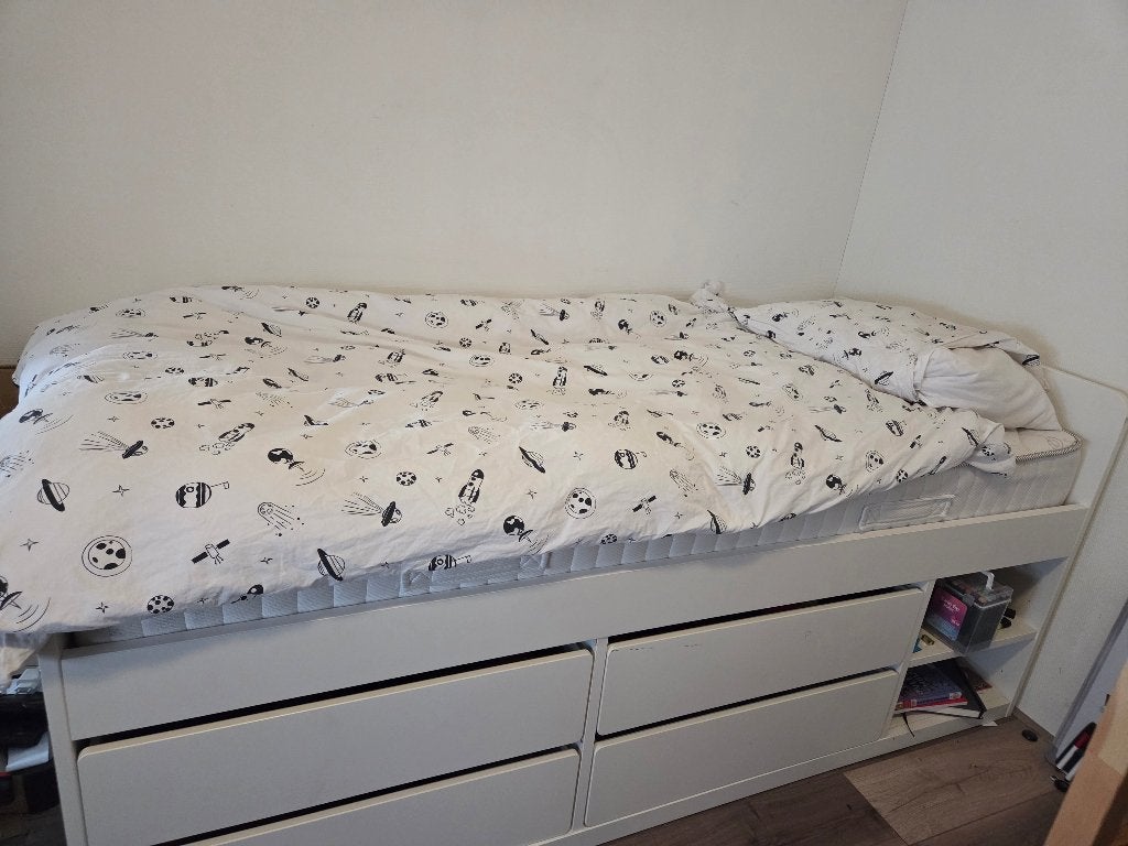 Eenpersoonsbed, Ophalen, Gebruikt, 90 cm, Eenpersoons
