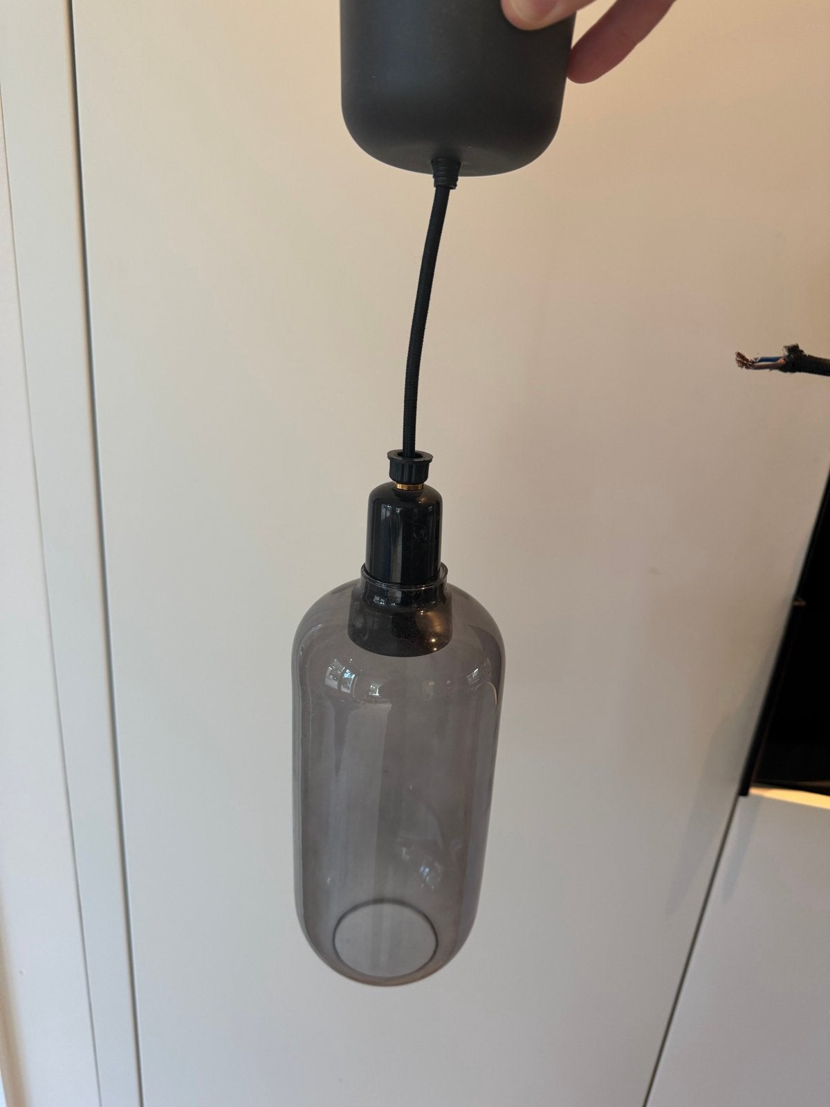 De Normann Copenhagen Amp hanglamp in zwart, Ophalen of Verzenden, Zo goed als nieuw, Glas, E27 (groot)