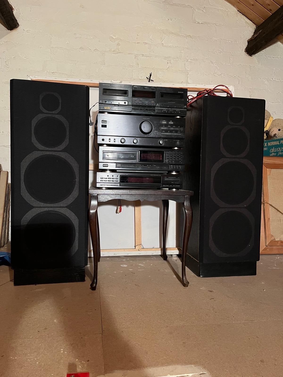 Kenwood Stereo Set met Speakers - Vintage Hifi Systeem, Gebruikt, Losse componenten, Ophalen, Cassettedeck