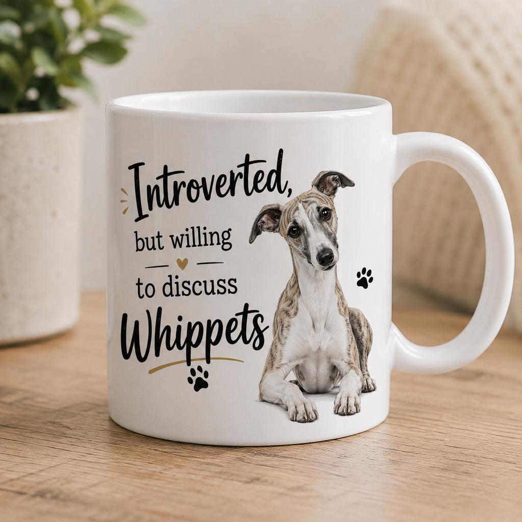 Introverted, but willing to discuss Whippets mok, Verzenden, Nieuw