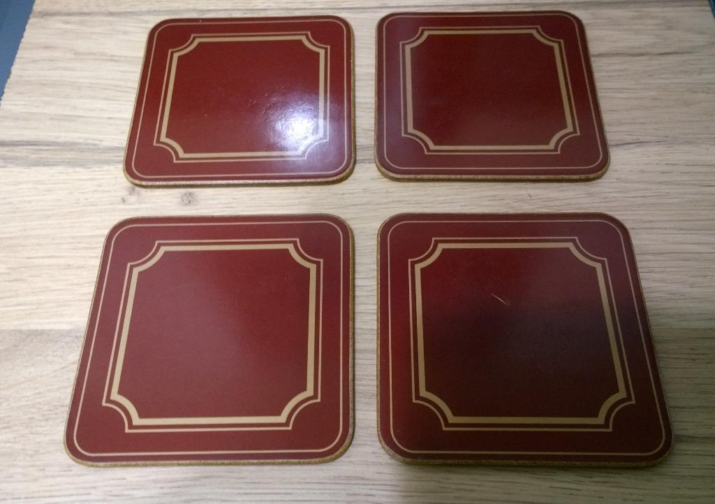8x Pimpernel Classic onderzetters eucalyptus hout met kurk, Ophalen, Gebruikt, Glas of Kopje