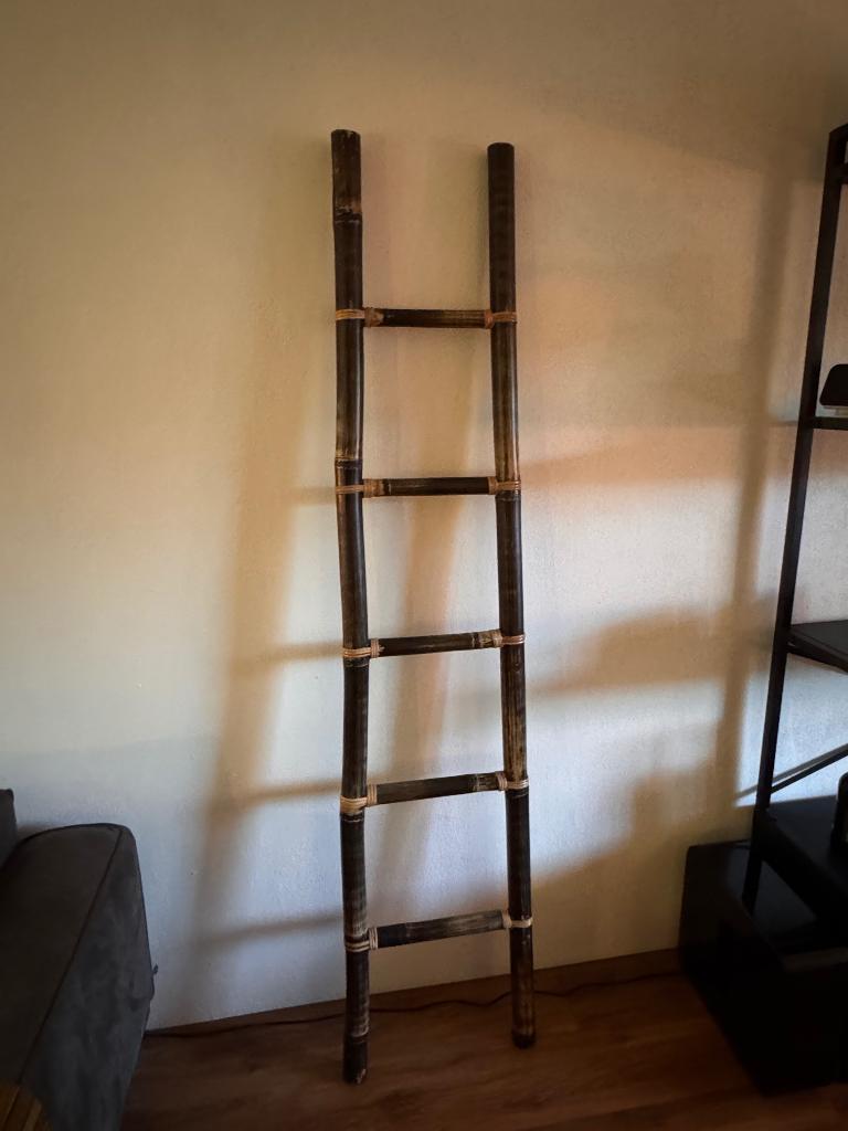 Houten ladder, Ophalen, Industrieel, 30 cm, Hout