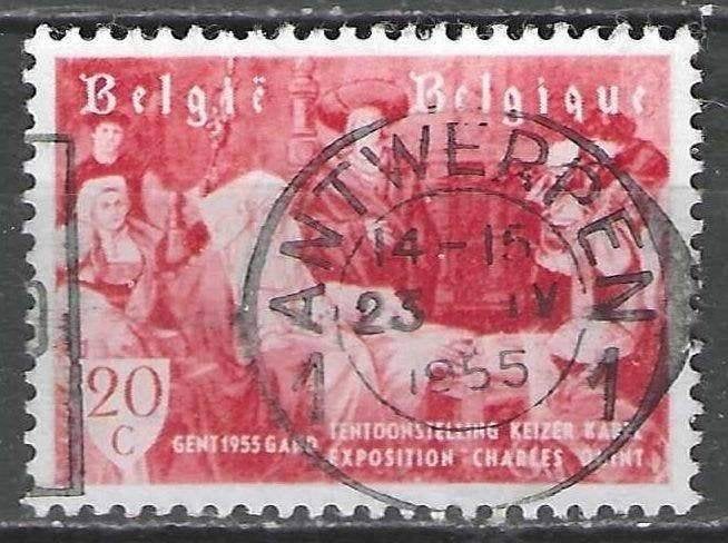 Belgie 1955 - Yvert/OBP 964 - Keizer Karel te Gent (ST), Postzegels en Munten, Verzenden, Gestempeld, Kunst
