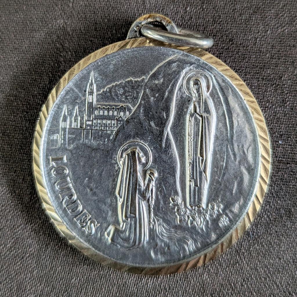 Lourdes Medaille Jean Balme - Maria en Bernadette, Ophalen of Verzenden