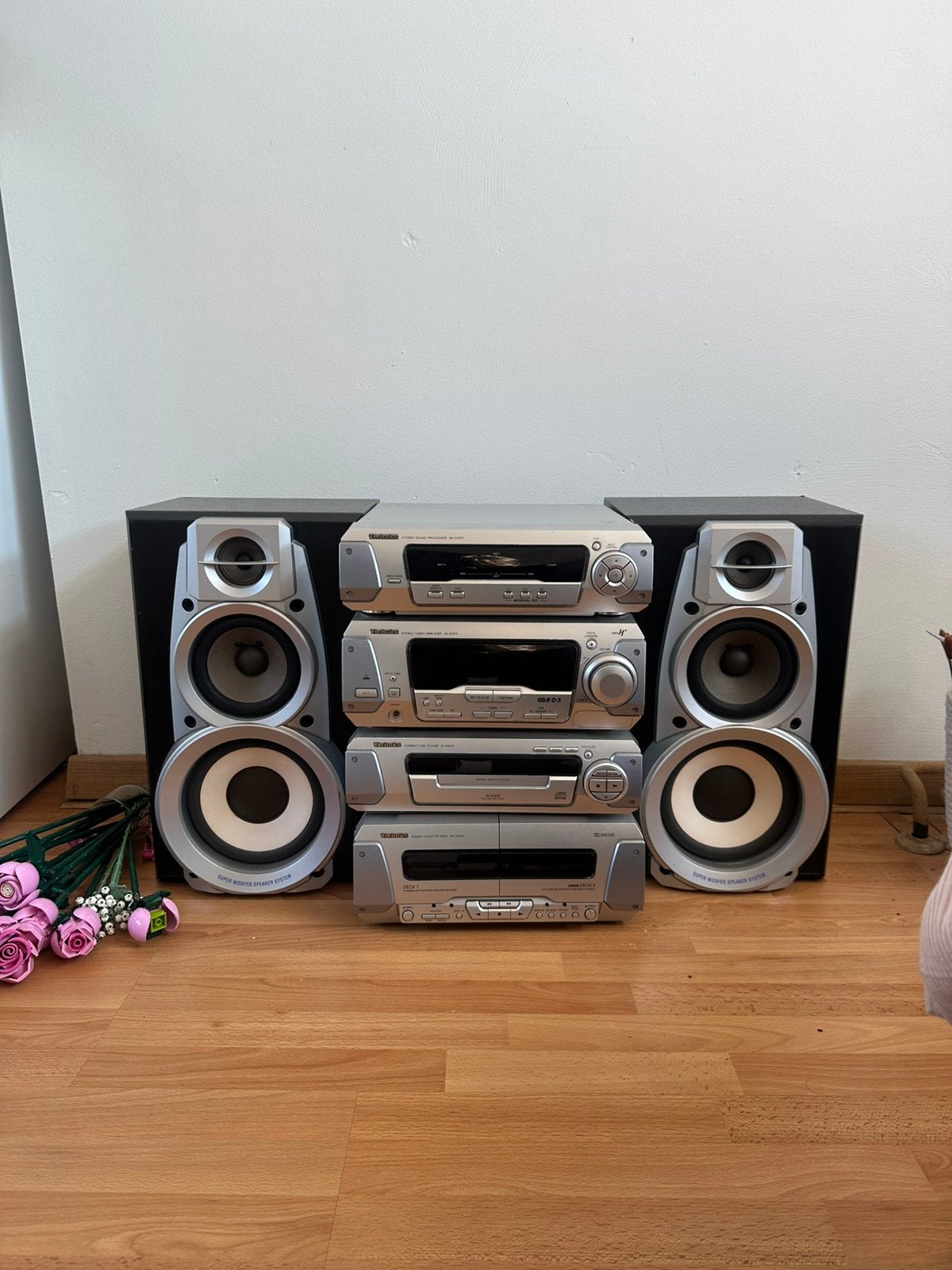 Technics SC-EH570 stereo system: full set + speakers, Ophalen, Gebruikt, Cassettedeck, Overige merken