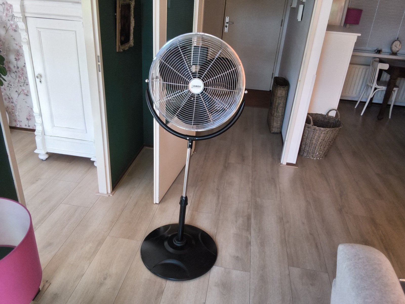 Eurom Industriële Ventilator 50cm - Hoogte Verstelbaar, Witgoed en Apparatuur, Ventilatoren, Ophalen