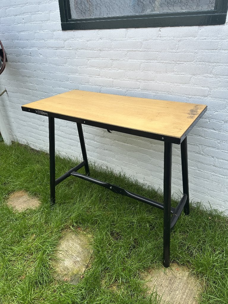 Stevige, inklapbare werkbank 100x50x84 (HBM), Ophalen, Gebruikt, 70 tot 120 cm, Inklapbaar