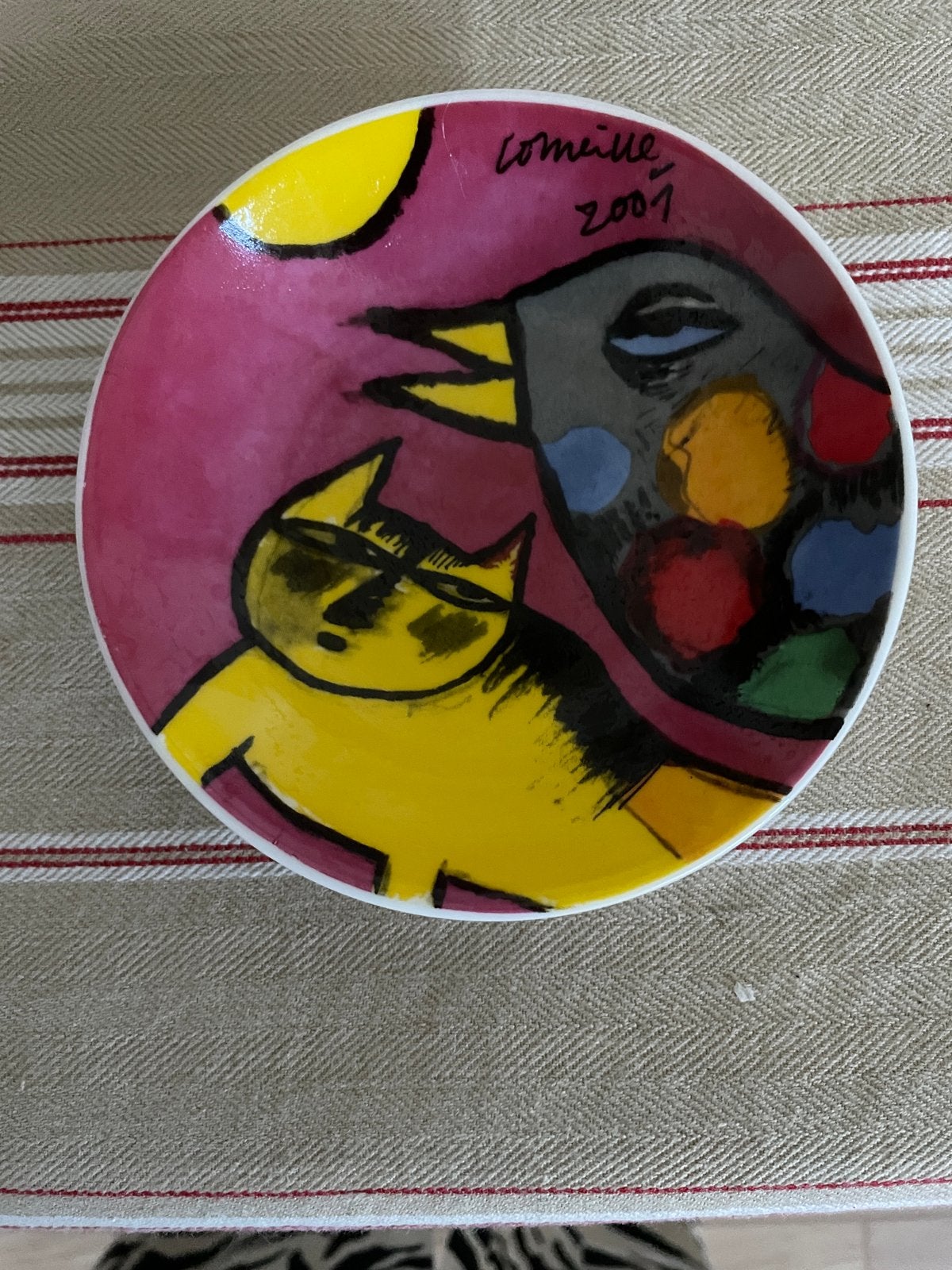 Corneille schaaltje 12 cm - Kat en vogel 2001, Ophalen of Verzenden