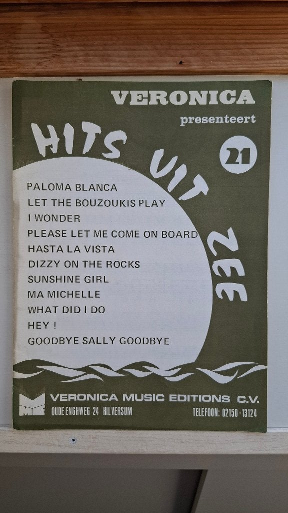 Veronica Bladmuziek Hits uit Zee 21 - Toetsen en Gitaar, Muziek en Instrumenten, Gebruikt, Keyboard, Ophalen of Verzenden, Thema