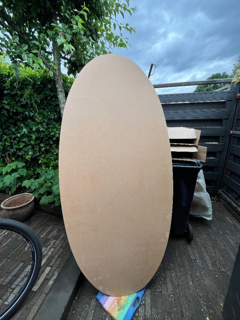 ovale tafel, Ophalen, Gebruikt, 100 tot 150 cm, 200 cm of meer