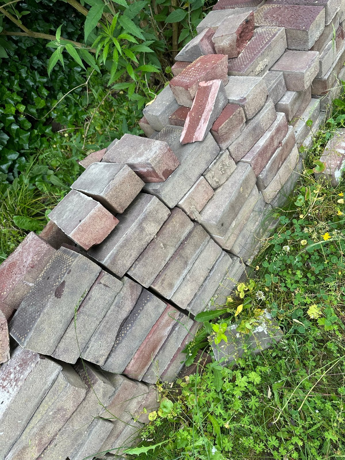 GRATIS: Gebruikte betonnen en bakstenen klinkers, Ophalen, Gebruikt, Bakstenen