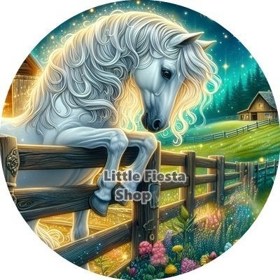 lf08 icing frosting paard 20cm eetbare taart plaat print, Ophalen of Verzenden, Nieuw, Taarten, Bakvorm