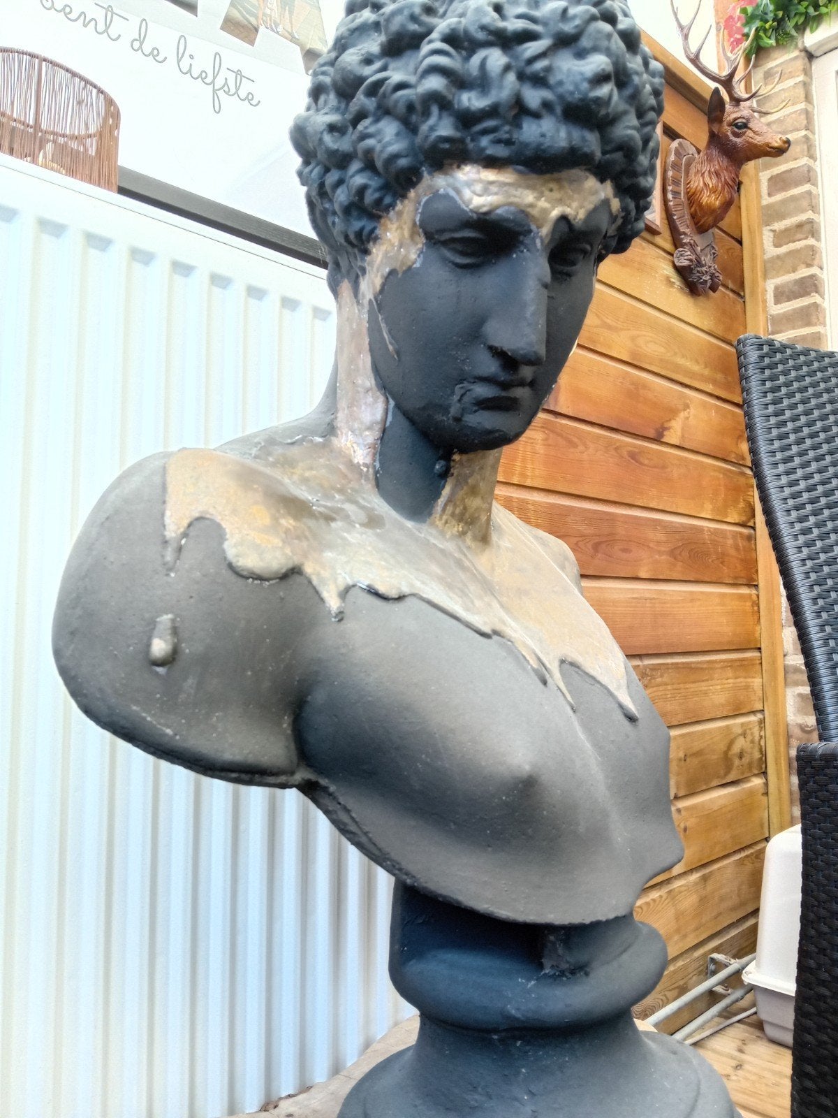 wie kan deze beauty kwijt !, Antiek en Kunst, Ophalen, Buste, 50 - 100 cm, Zwart