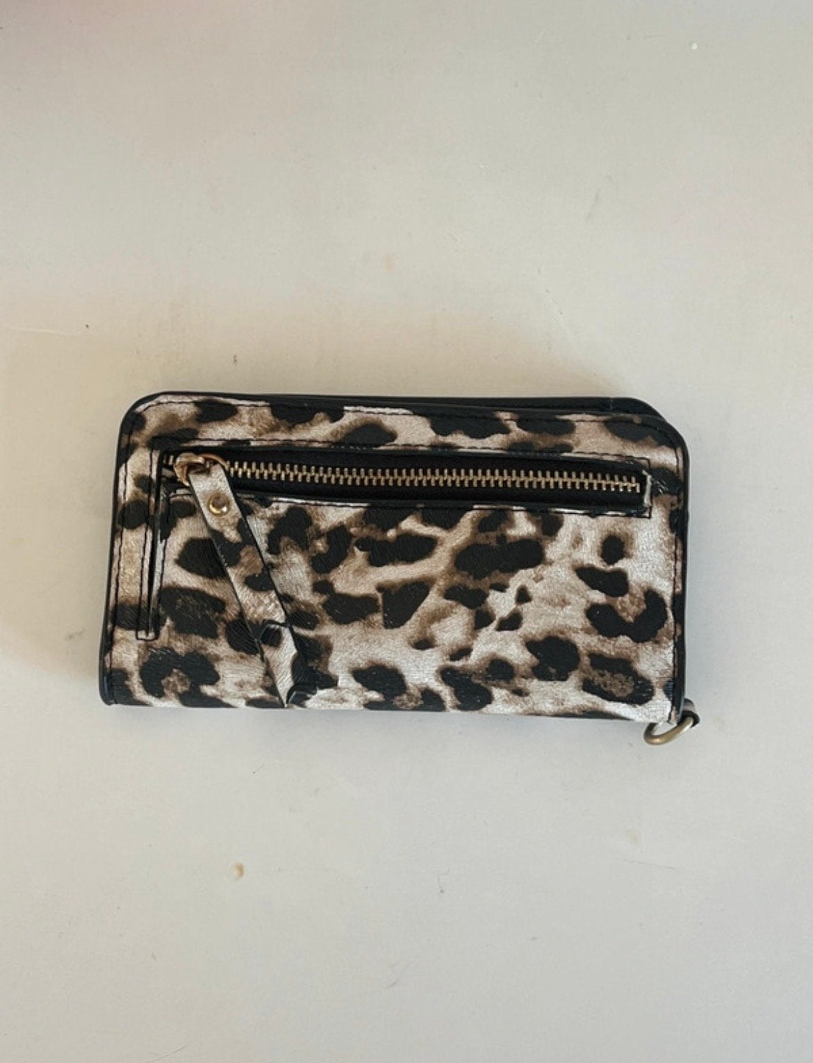 MANGO portemonnee met luipaardprint, Ophalen of Verzenden, Gebruikt, Zwart, Overige merken