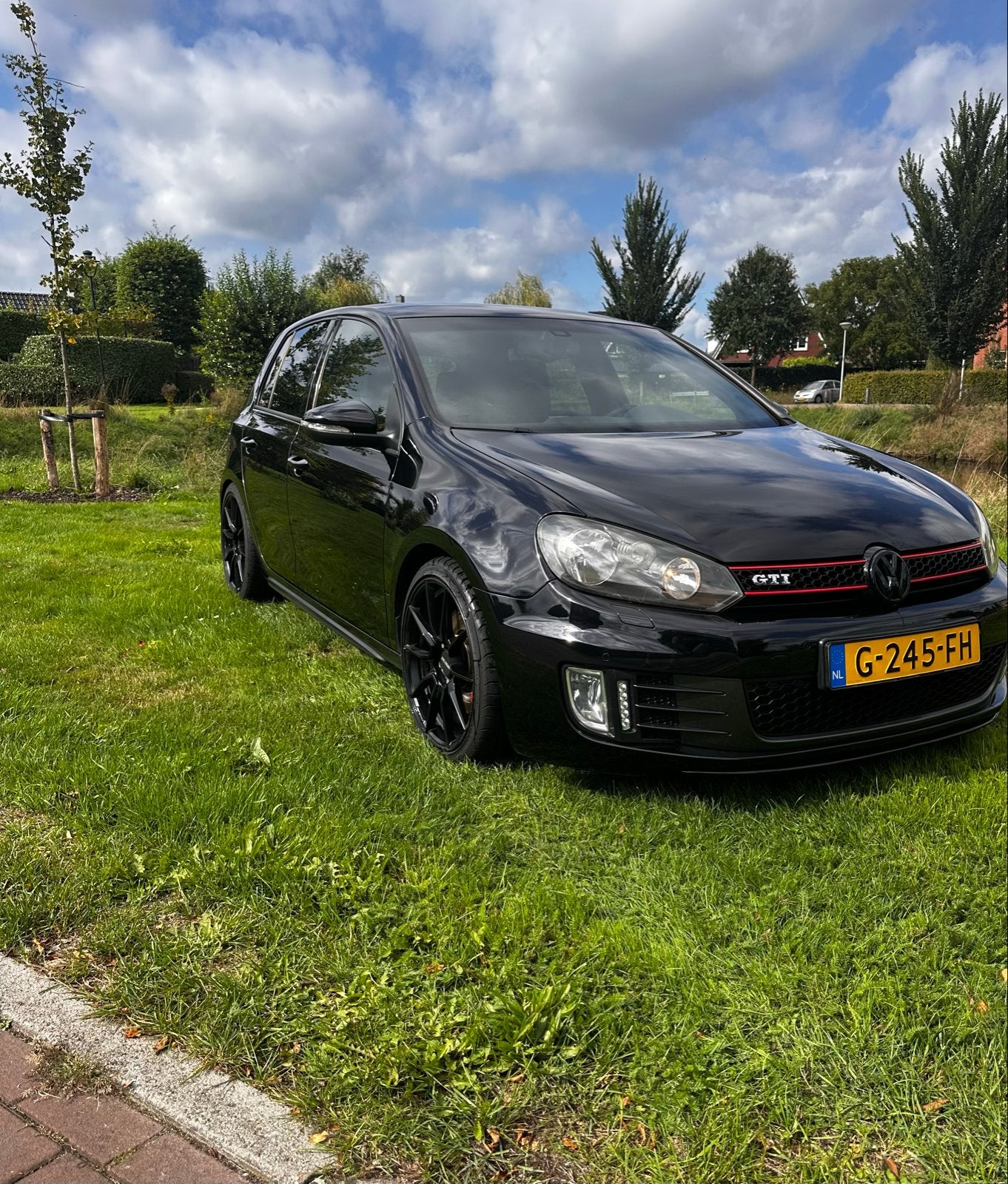 Volkswagen Golf 2.0 GTI 155KW 2012 Zwart, Auto's, Voorwielaandrijving, Stoelverwarming, Stof, Zwart