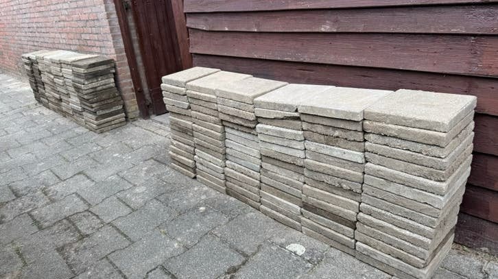 Tuintegels 30x30cm GRATIS, Ophalen, Kunstgras, Gebruikt, 20 m² of meer