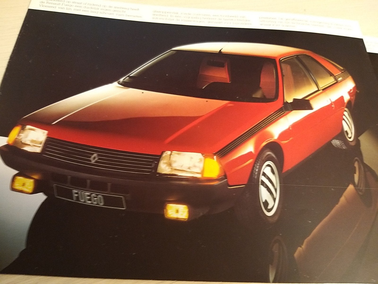 jaren 80 Nederlands Renault Fuego coupés folder izgst, Ophalen of Verzenden, Zo goed als nieuw, Renault