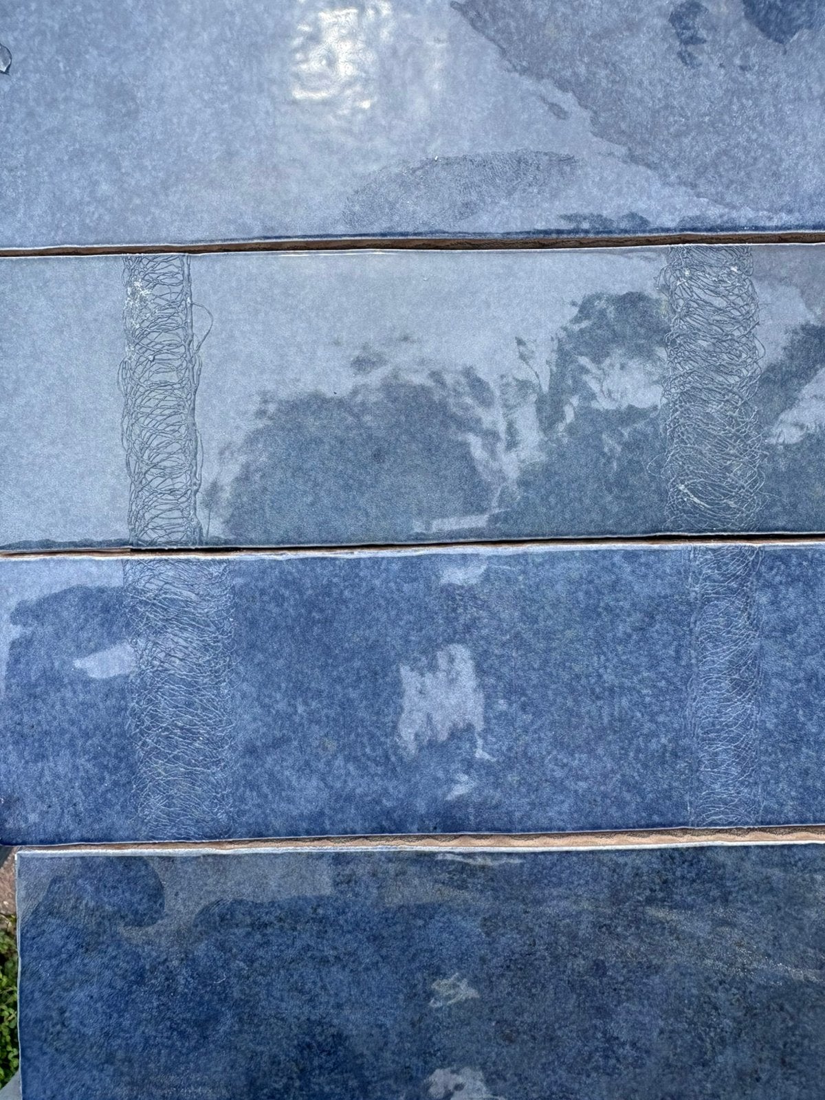 Nieuwe blauwe tegeltjes, Doe-het-zelf en Verbouw, Tegels, Ophalen, Minder dan 20 cm, Zo goed als nieuw, Minder dan 5 m²