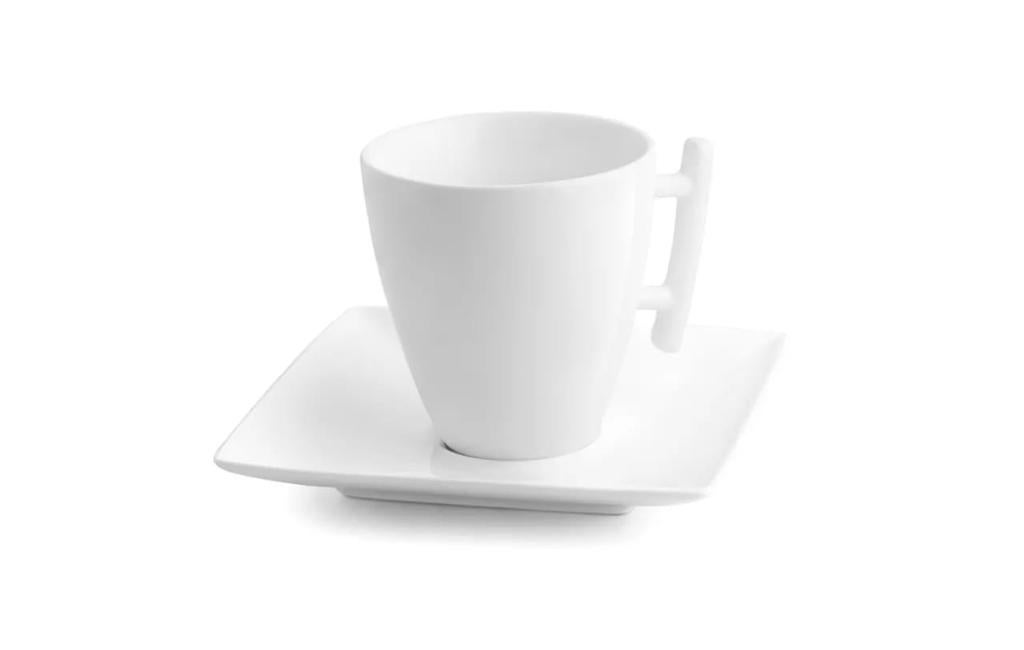 4 Nieuwe Yong Squito Kopjes met Schotels - 17cl, Huis en Inrichting, Keuken | Servies, Ophalen, Keramiek, Nieuw, Effen