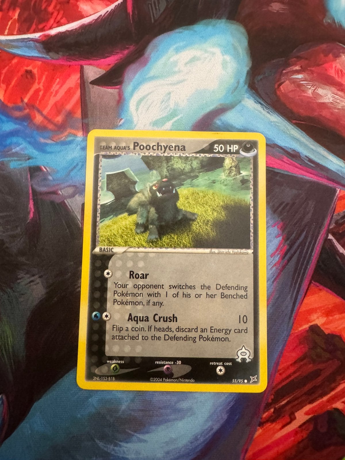 Pokémon kaarten Poochyena #55, Ophalen of Verzenden, Zo goed als nieuw