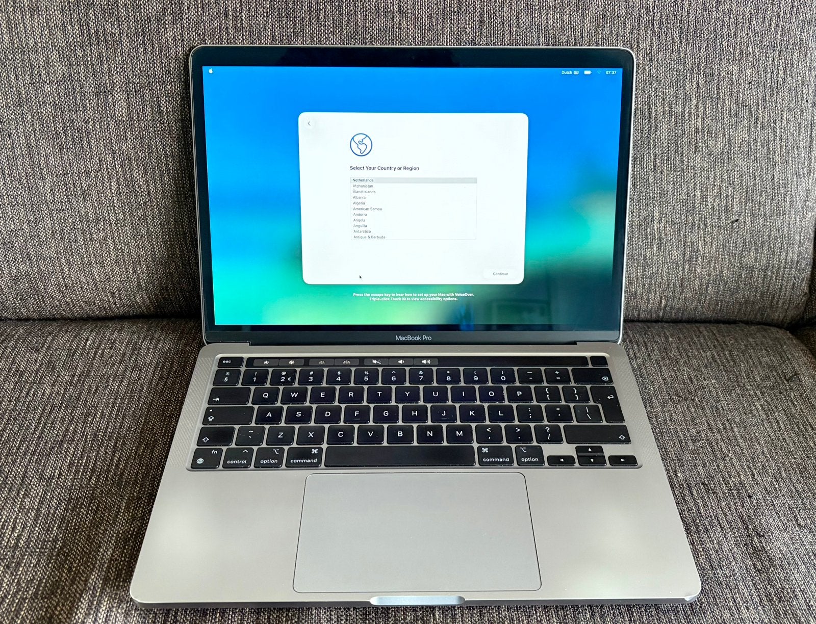 MacBook Pro 13” M1 | 16 GB RAM | 256 GB SSD |Touch Bar, MacBook Pro, Gebruikt, 256 GB, Qwerty