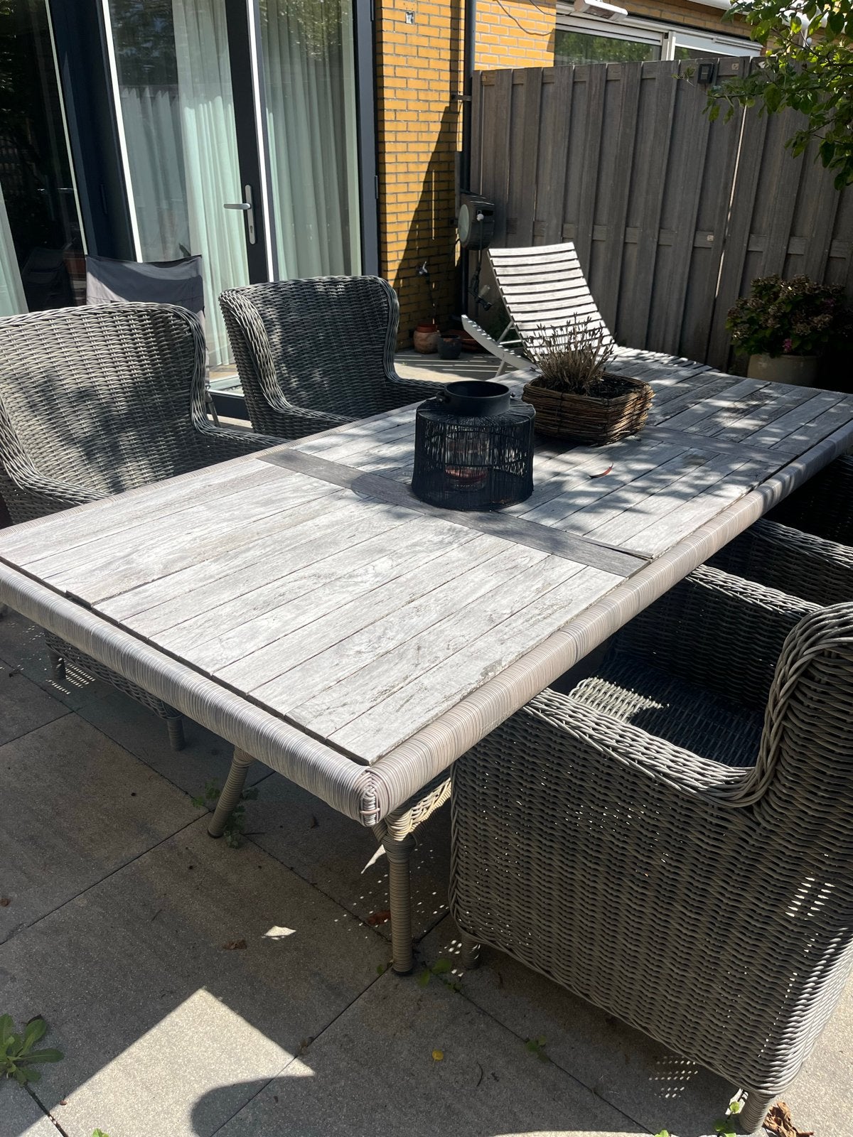 Robuuste Tuintafel 210x100 cm, Ophalen, Gebruikt, Rechthoekig, Hout