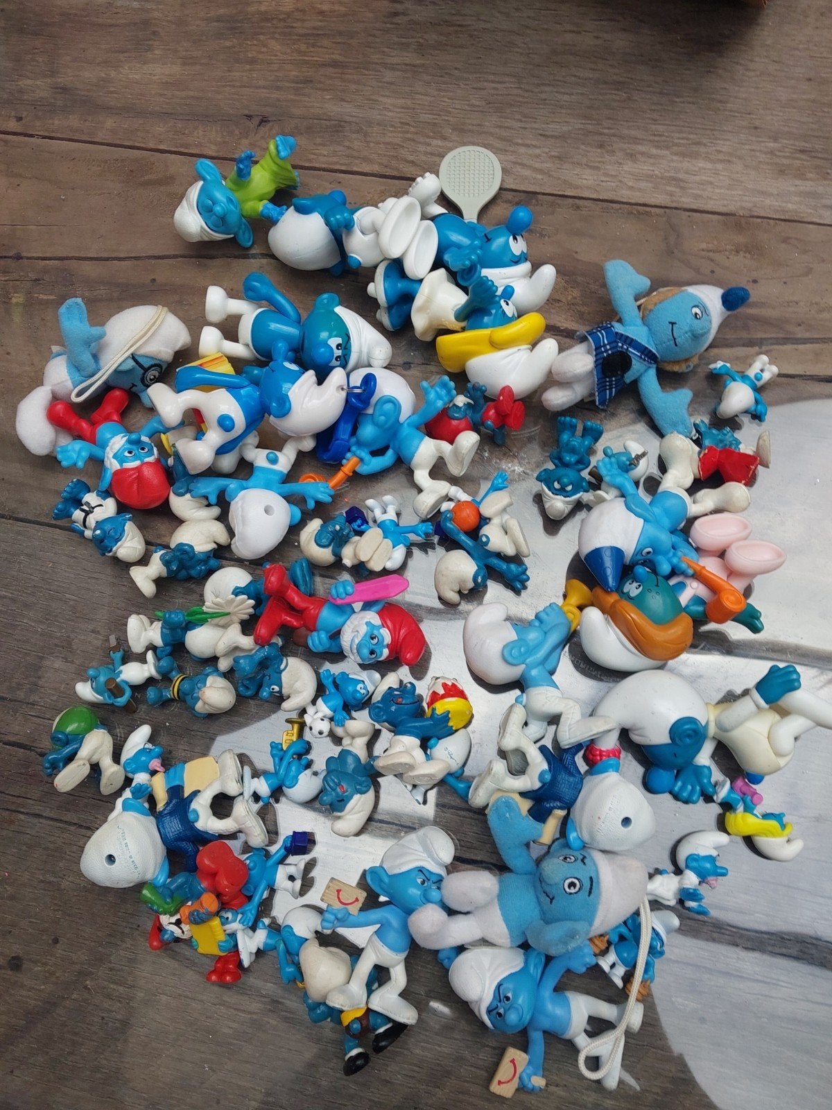 Grote collectie Schleich Peyo Smurfen beeldjes, Ophalen of Verzenden, Gebruikt