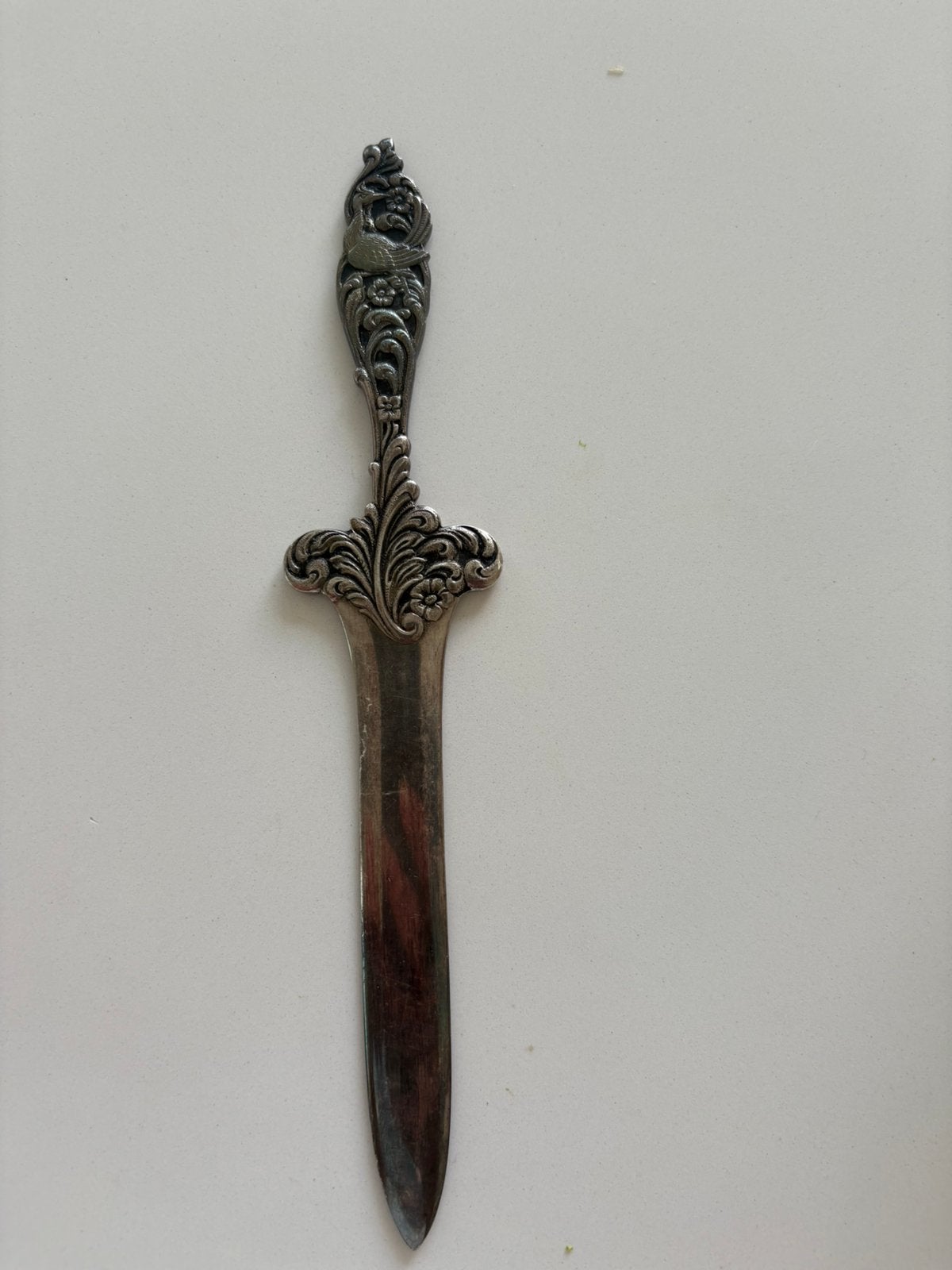 Gero verzilverde briefopener model 647 Kraanvogel / Nilsson, Ophalen of Verzenden