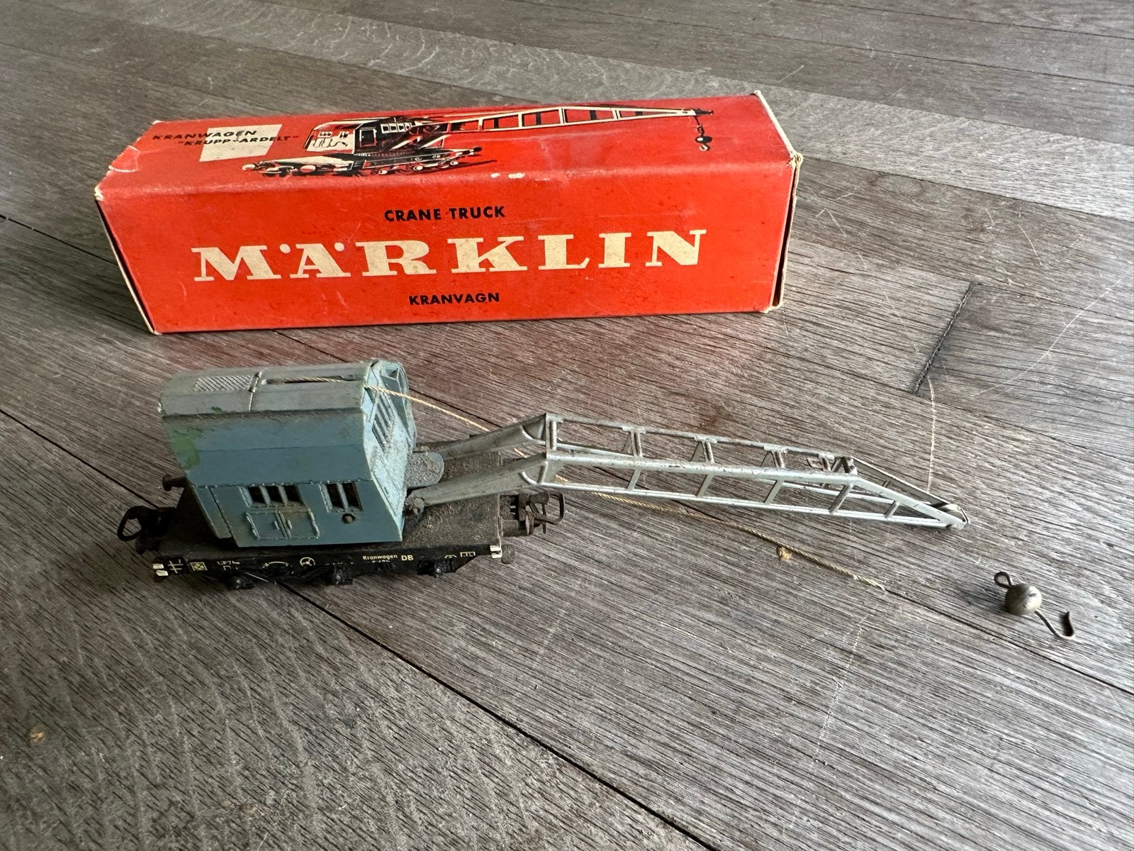 Märklin Kraanwagen 4611 met originele doos, Wisselstroom, Gebruikt, Wagon, Ophalen of Verzenden