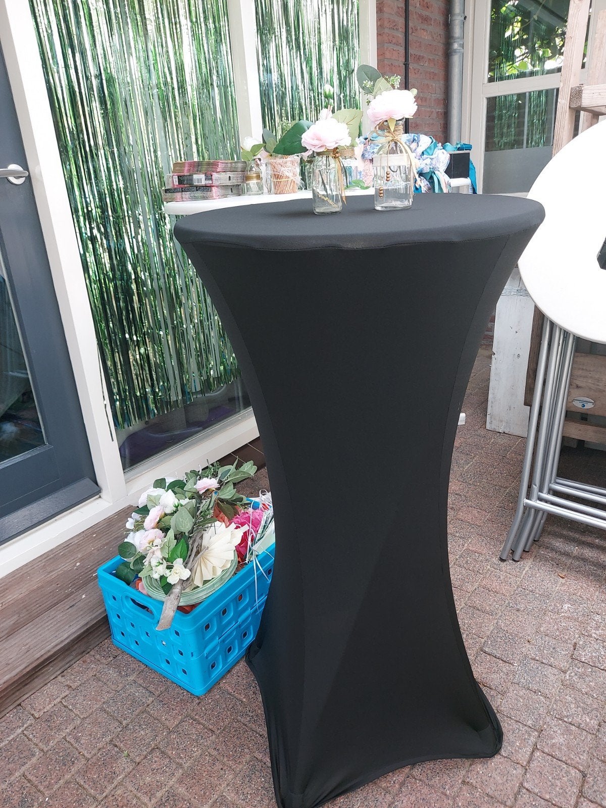5 statafels statafel bartafel met tafelrokken, Ophalen