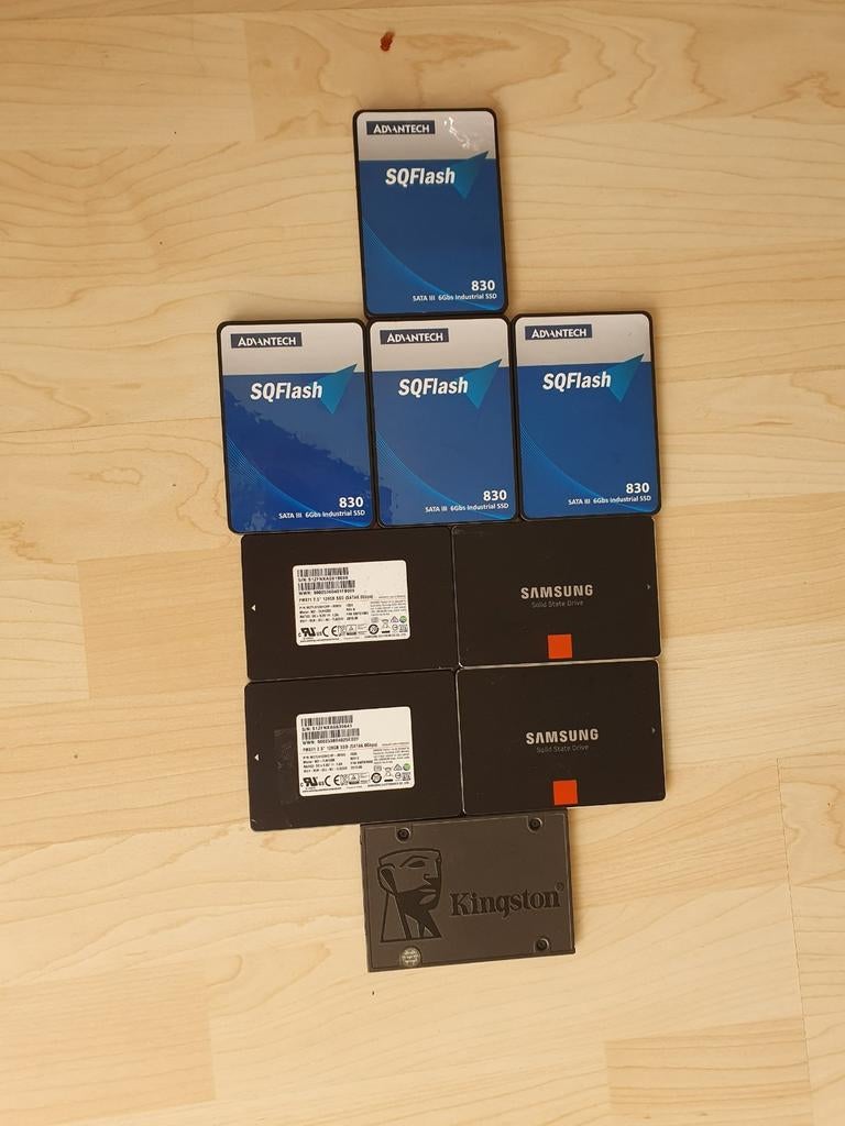 9x 128GB SSD's - Diverse Merken, Computers en Software, Vintage Computers, Ophalen of Verzenden, Samsung