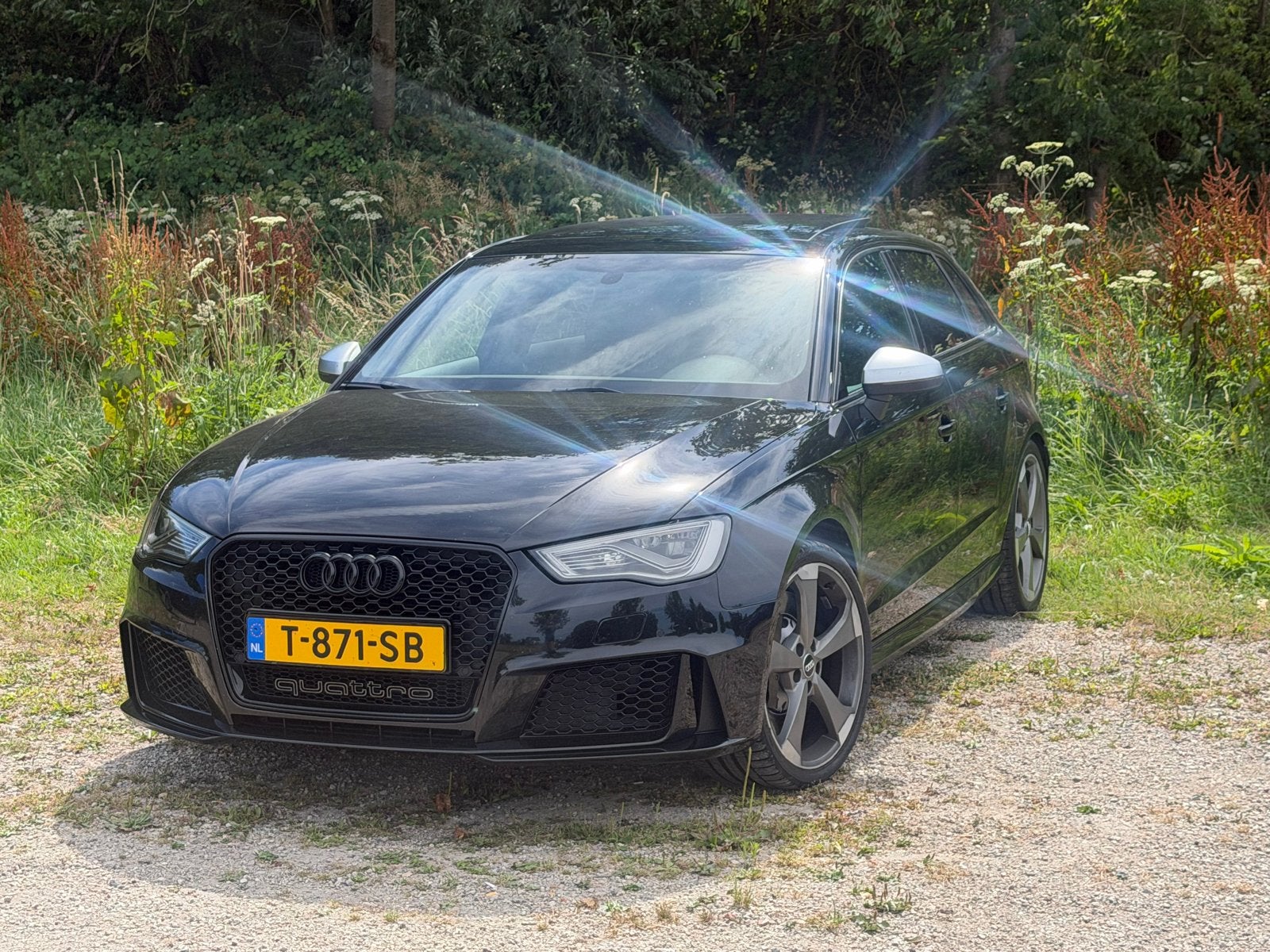 Audi RS3 Sportback Volle historie, Pano, Milltek, Audi Sound, Auto's, Automaat, Bi-Xenon koplampen, Zwart, RS3