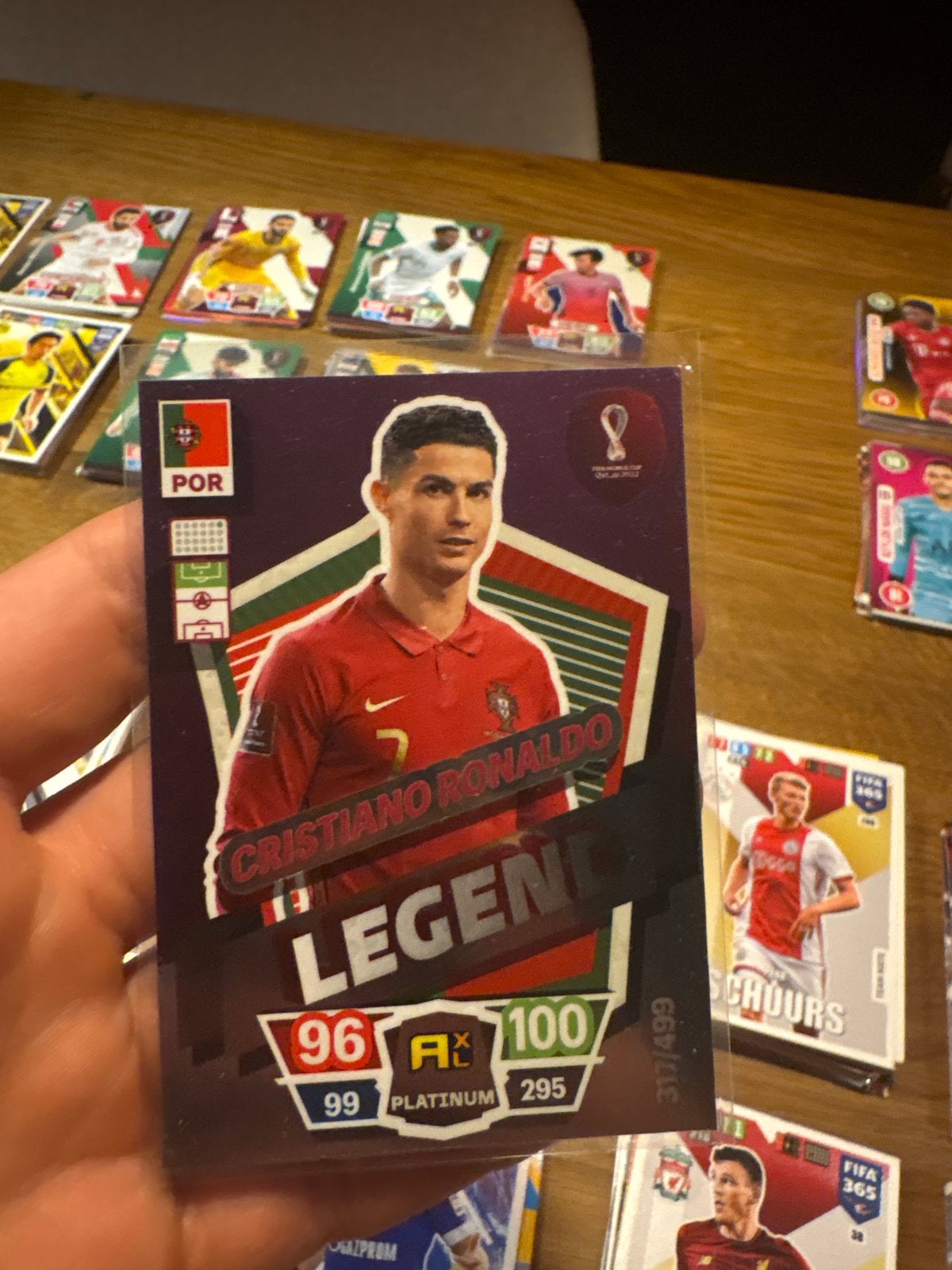Cristiano Ronaldo FIFA World Cup 2022 Adrenalyn XL LEGEND, Ophalen of Verzenden, Zo goed als nieuw, Buitenlandse clubs, Spelerskaart