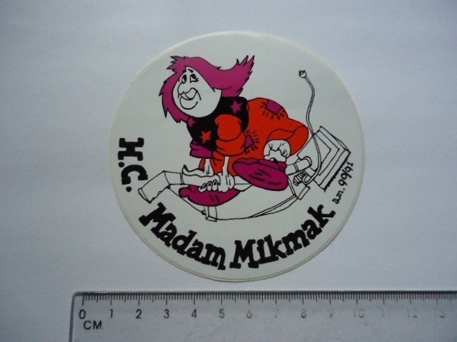 sticker oud Piraat radio Madam mikmak disney strip piraten, Verzamelen, Verzenden, Zo goed als nieuw, Bedrijf of Vereniging