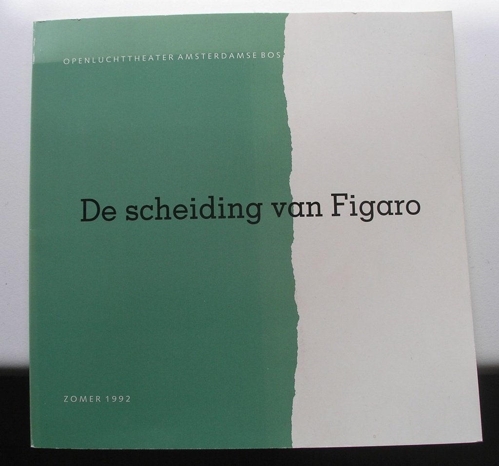 De scheiding van Figaro - Theater Het Amsterdamse Bos 1992, Ophalen of Verzenden, Zo goed als nieuw, Toneel