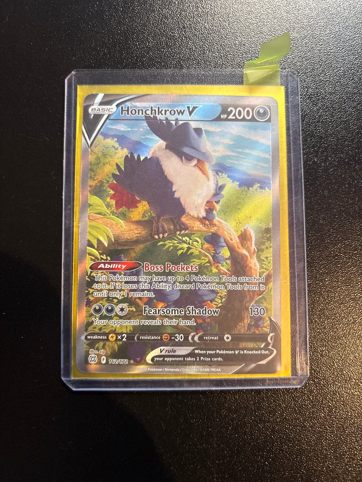 Pokemon Honchkrow V 162/172 - Perfecte staat, Ophalen, Nieuw, Losse kaart