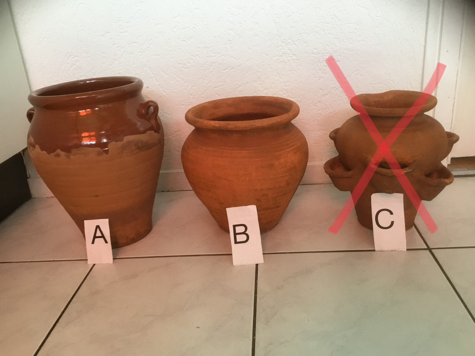 2 verschillende terracotta bloempotten 🪴, Tuin en Terras, Bloempotten, Rond, Ophalen of Verzenden, Zo goed als nieuw, Minder dan 40 cm
