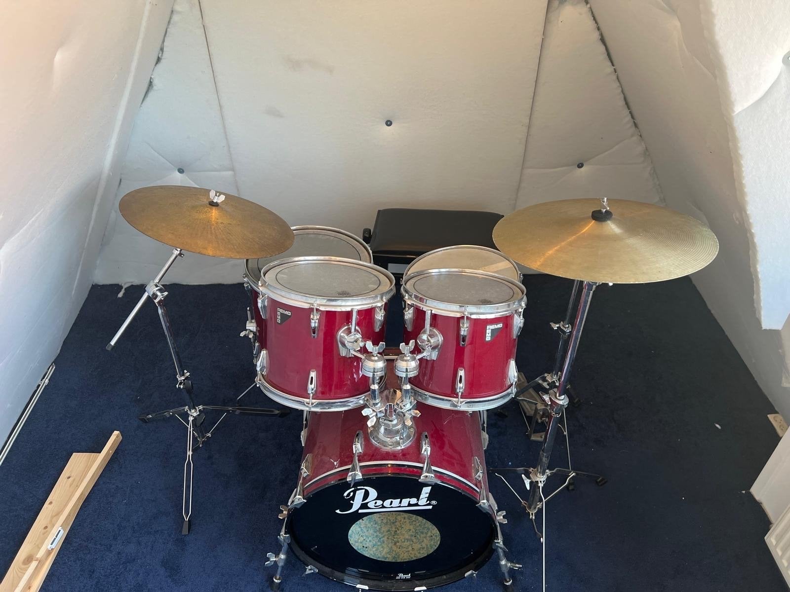 Pearl Drumstel - Compleet met bekkens en pedaal, Ophalen, Gebruikt, Pearl