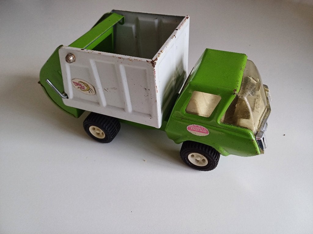 Oude tonka groot model vuilniswagen, Ophalen of Verzenden, Gebruikt