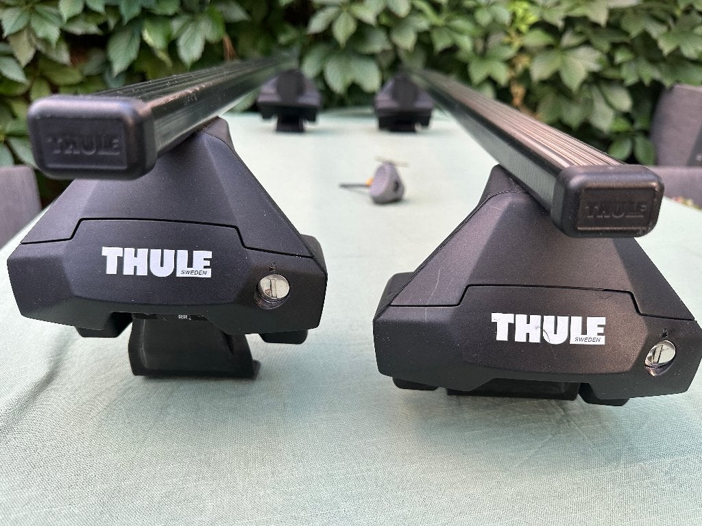Thule SquareBar Evo dakdragers - in nieuwstaat voor Audi A1, Ophalen of Verzenden, Zo goed als nieuw