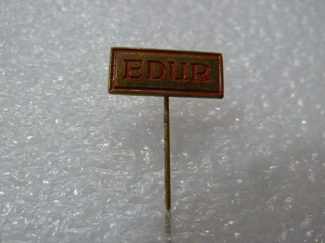 Vintage EDUR speldje/pin, Ophalen of Verzenden, Gebruikt, Overige onderwerpen, Speldje of Pin