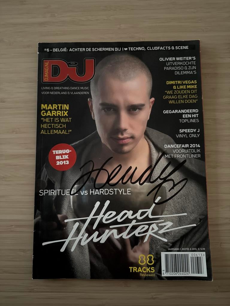 DJ Mag NL #6 (2013) met handtekening van Headhunterz, Ophalen, Zo goed als nieuw, Muziek, Film of Tv