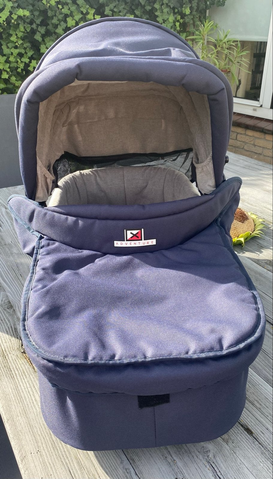 X-Adventure Reiswieg - Donkerblauw, Gebruikt, Met reiswieg, Ophalen, Kinderwagen