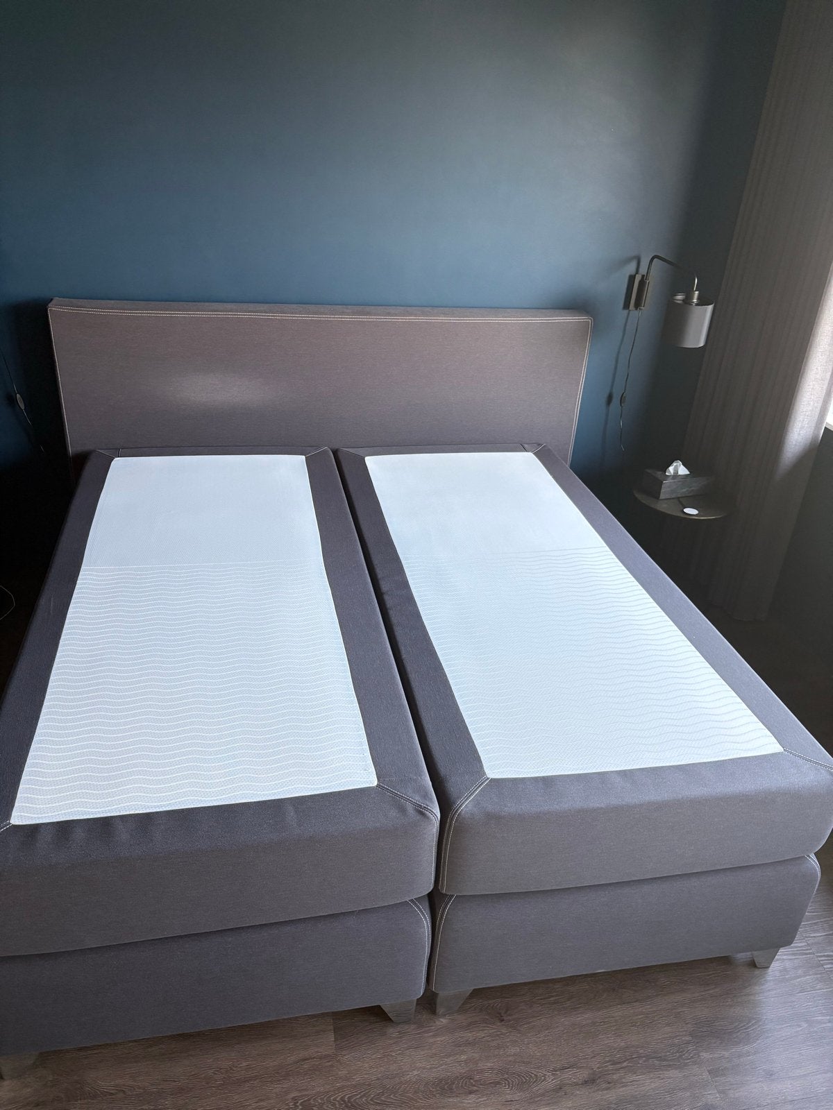 Swiss Sense Boxspring 180x200 Antraciet, Ophalen, Gebruikt, Tweepersoons, 180 cm