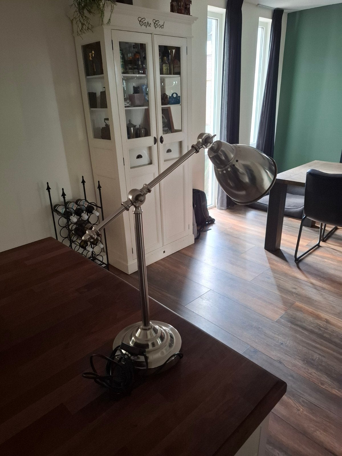 ikea Barometer verstelbare tafellamp in industriële stijl, Ophalen, Bureaulamp, Gebruikt, Met stekker