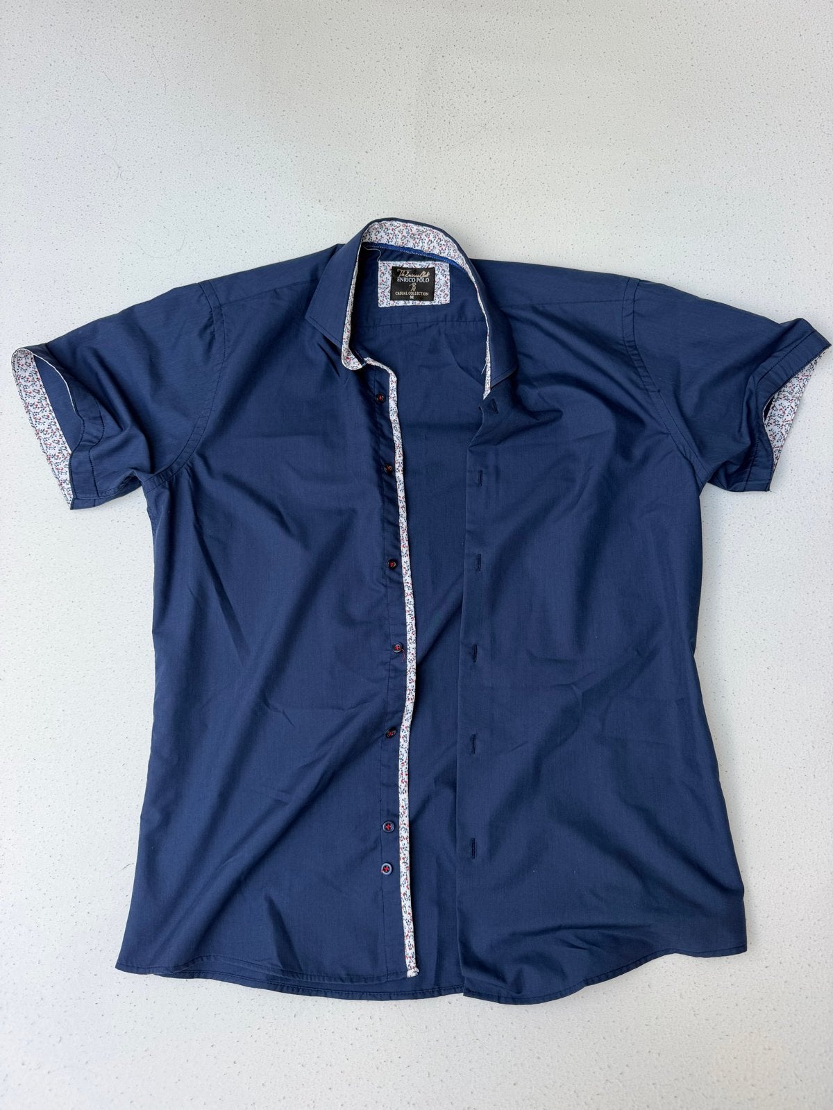 Enrico Polo Casual Collection overhemd, maat M, Verzenden, Zo goed als nieuw, Blauw, Halswijdte 39/40 (M)