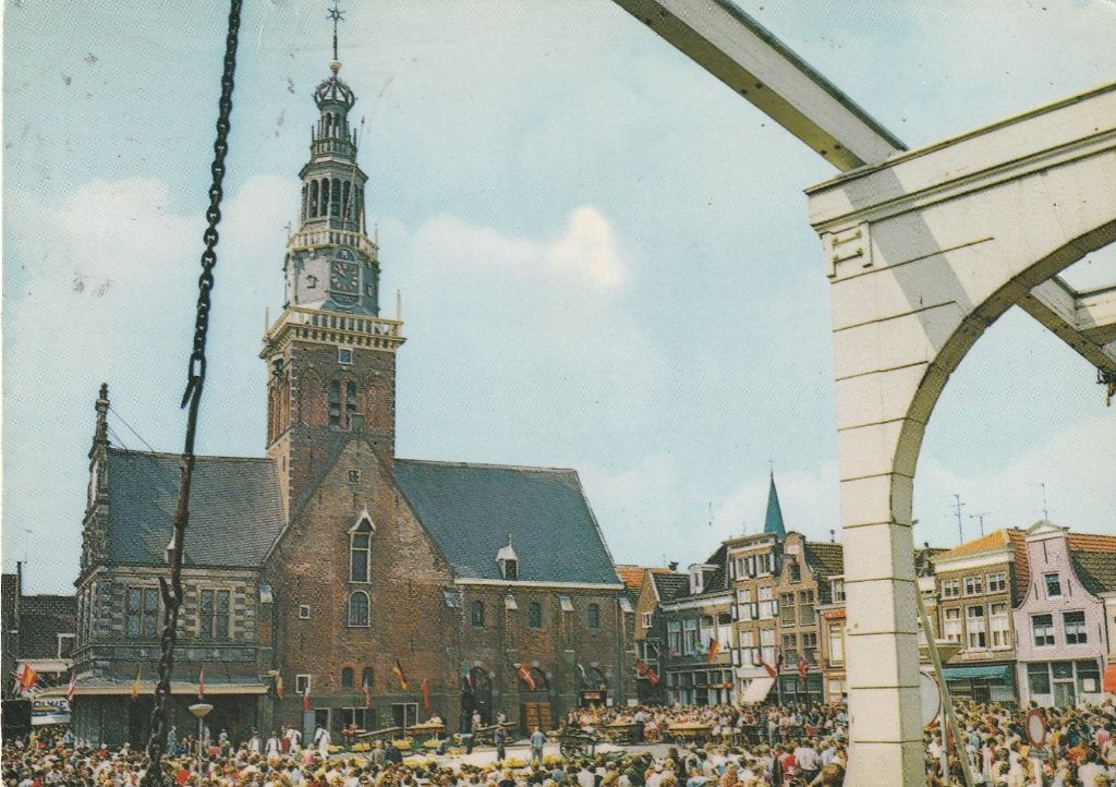ALKMAAR Waagplein met Waag, Verzenden, 1960 tot 1980, Gelopen, Noord-Holland