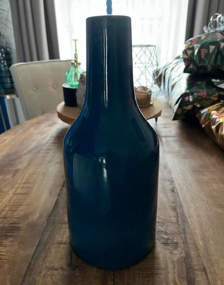 Vaas blauw aardewerk, Huis en Inrichting, Woonaccessoires | Vazen, Blauw, Aardewerk of Porselein, Ophalen of Verzenden, Zo goed als nieuw